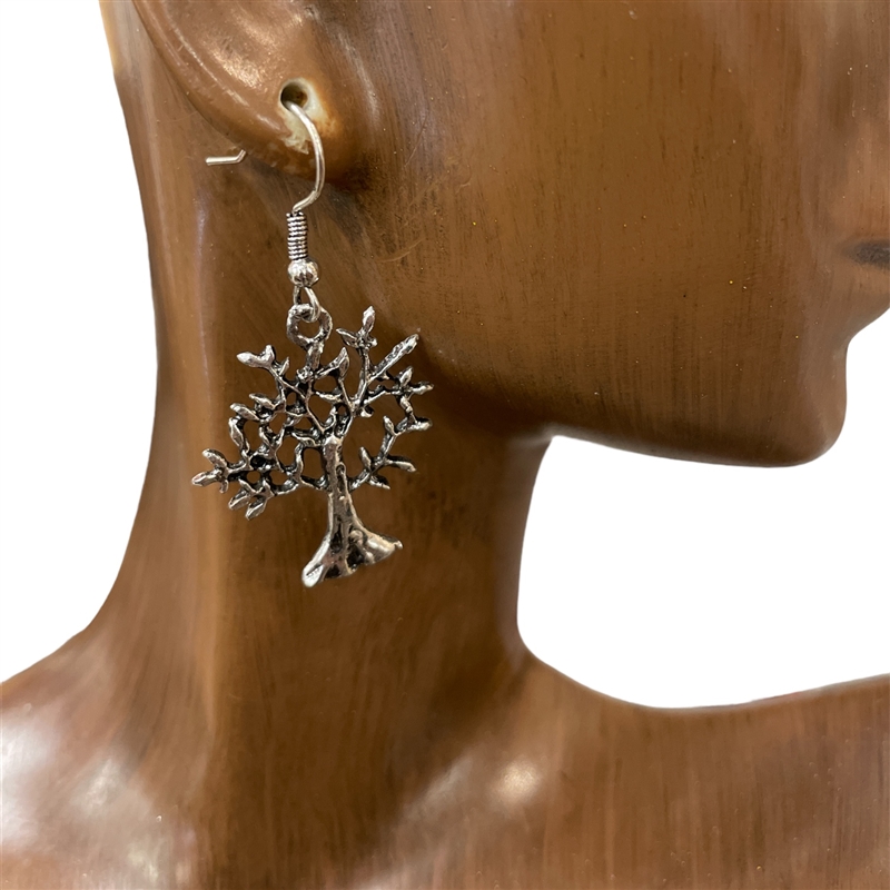 CE5477 ANTIQUE TREE OF LIFE EARRINGS