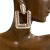 CE6745 SILVER SQUARE EARRINGS