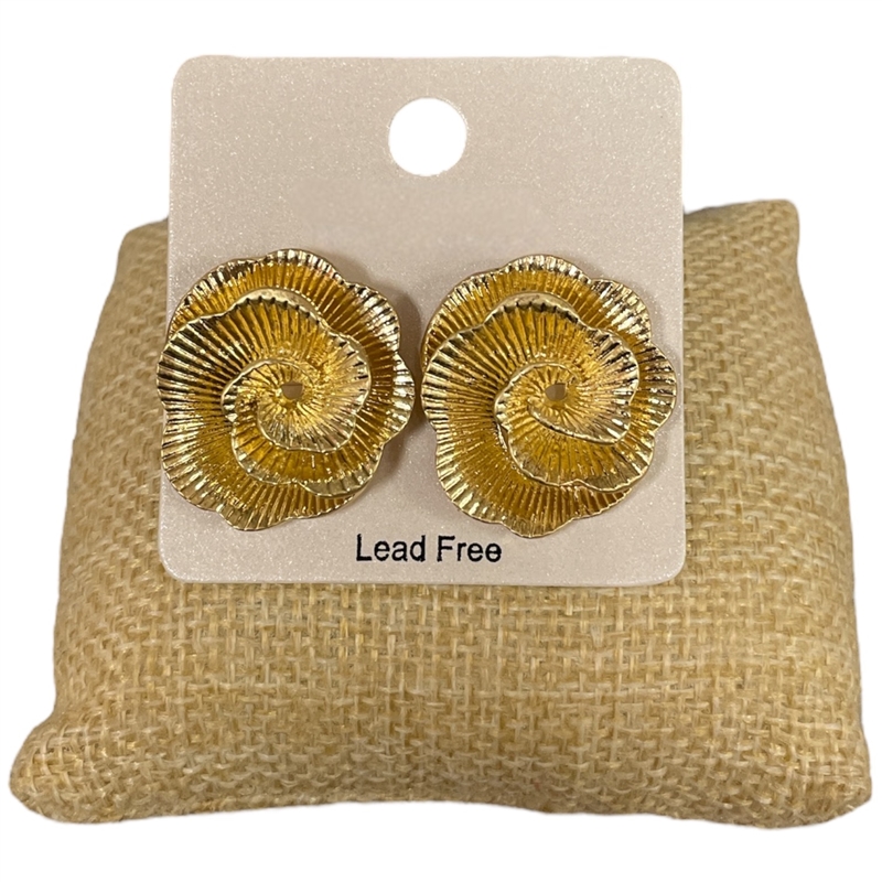 CE6973 ROSE MATTE GOLD STUD EARRINGS