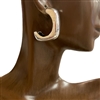 CE7039 SILVER OPEN HOOP EARRINGS