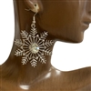 CE7916 ANTIQUE SILVER SNOWFLAKE  EARRINGS