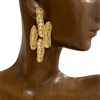 CE8380 HAMMERED ABSTRACT EARRINGS