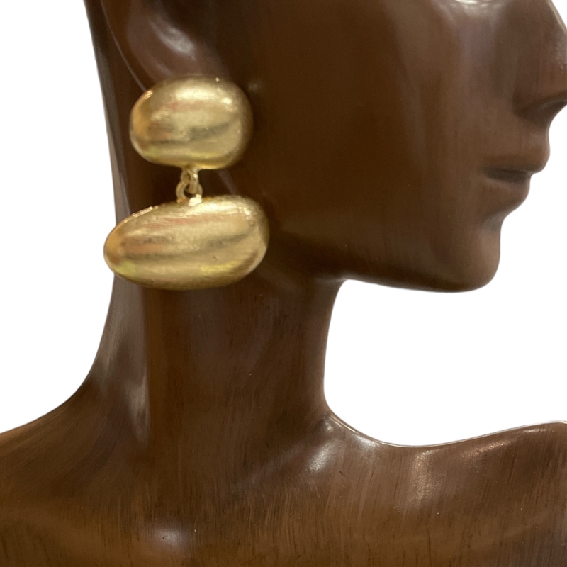 CE8381 DOUBLE OVAL EARRINGS