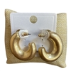 CE9864-1 OVAL MATTE OPEN HOOP EARRINGS