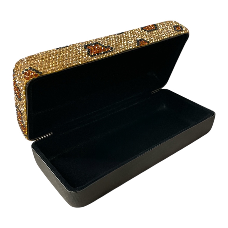 CEG42LP CRYSTAL LEOPARD  EYEGLASSES CASE