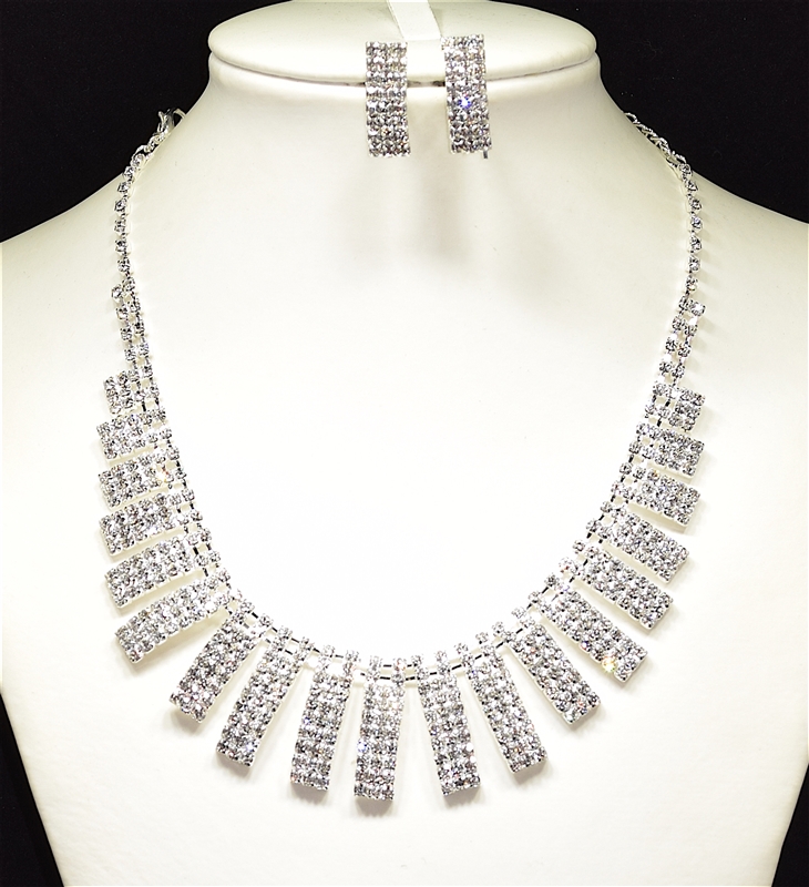 CH04 ELEGANT RHINESTONE NECKLACE SET