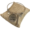 CH045 ''WOMAN OF GOD'' STAINLESS  STEEL CHARMS BRACELET