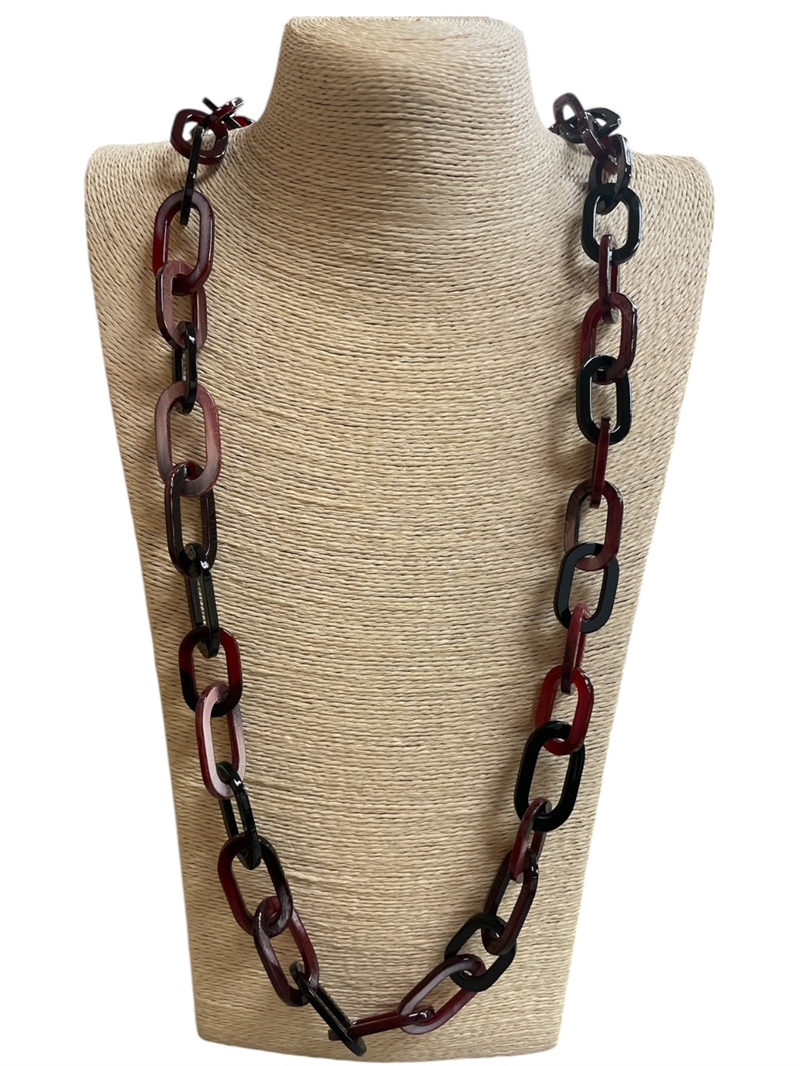 CH33 ACRYLIC LONG CHAIN LINK NECKLACE