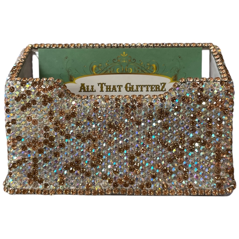 CH90BR BROWN RHINESTONES CARD HOLDER