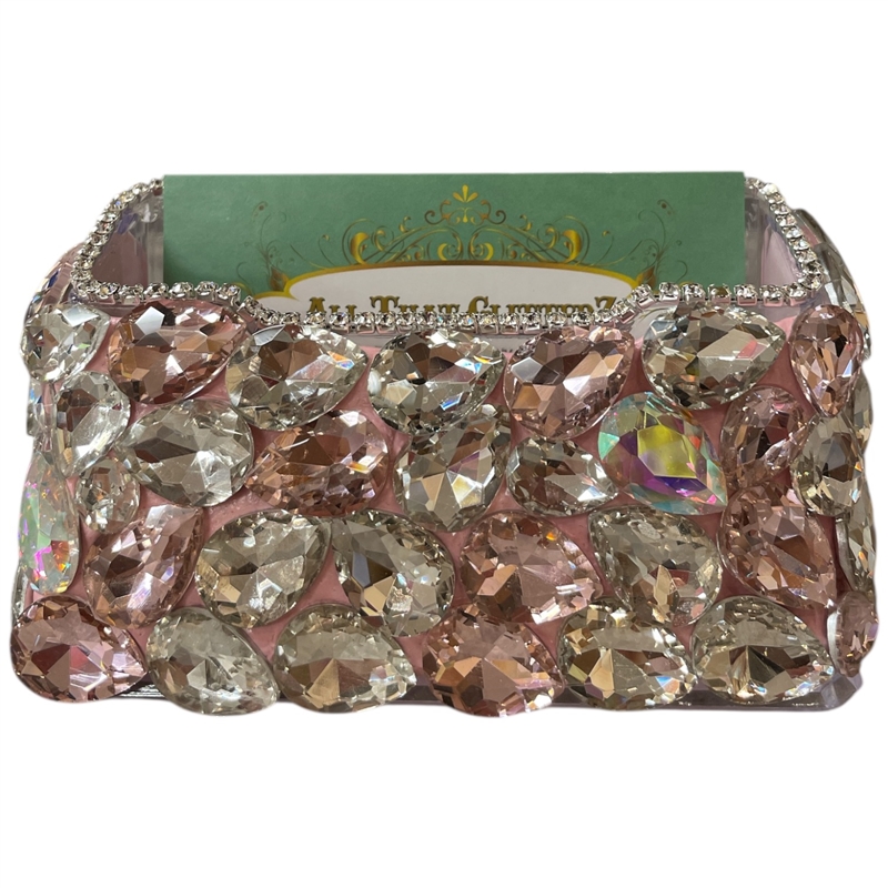 CH90PC PINK CRYSTAL CARD HOLDER