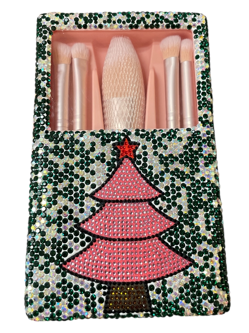 CHR12 PINK TREE  MAKEUP BRUSH 5PCS SET