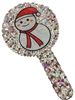 CHR19  SNOWMAN  PINK & AB RHINESTONE MIRROR