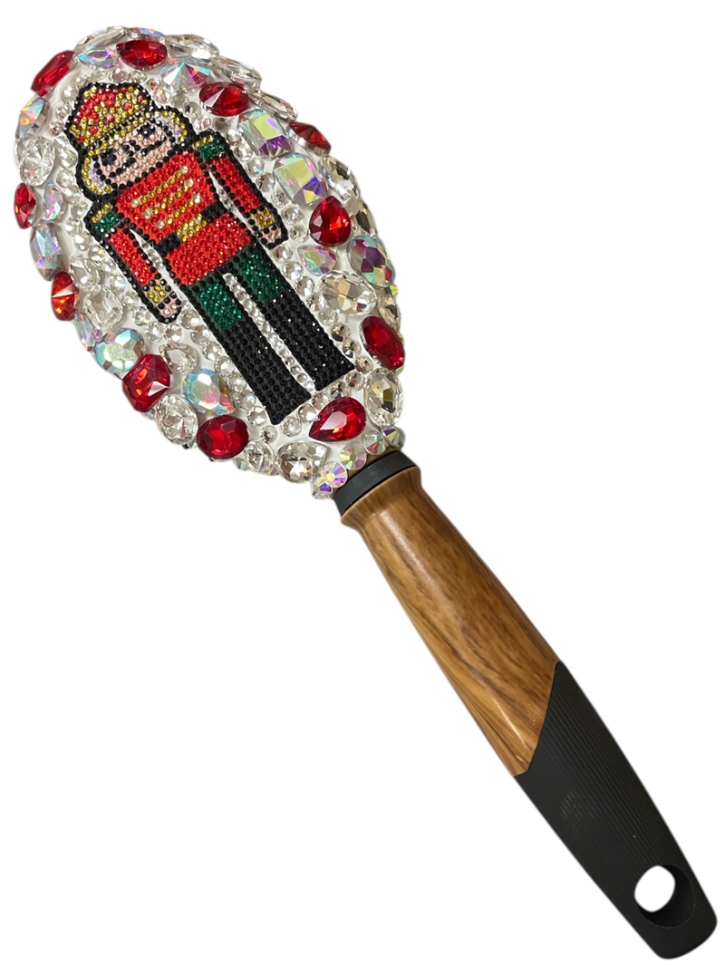 CHR20  NUTCRACKER AB & RED STONE HAIR BRUSH