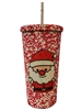CHR3  SANTA  RHINESTONE RED SODA CUP
