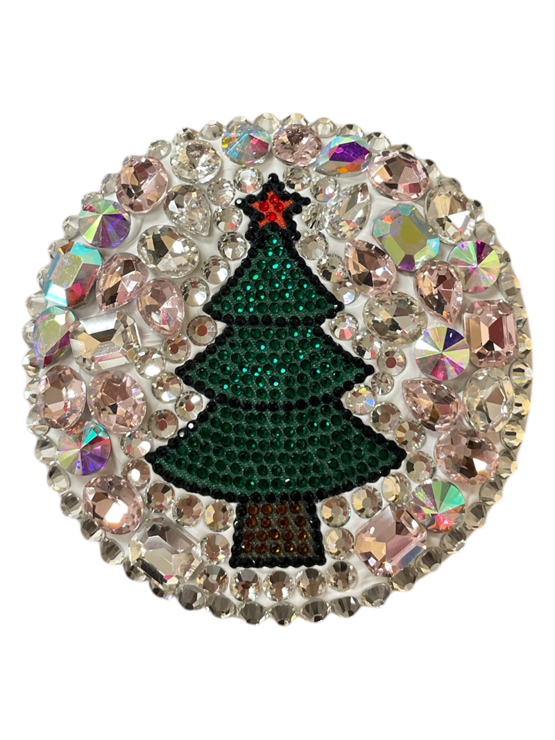 CHR38  GREEN TREE PINK  STONE PILL CASE