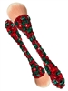 CH39R RED GREEN RHINESTONES MAKEUP BRUSH