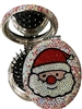 CHR56   PINK SANTA  HAIR BRUSH WITH MIRROR