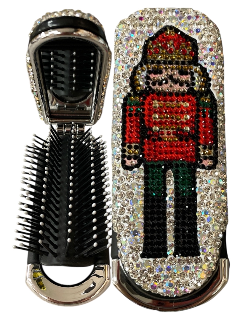 CHR57  AB NUTCRACKER  HAIR BRUSH WITH MIRROR