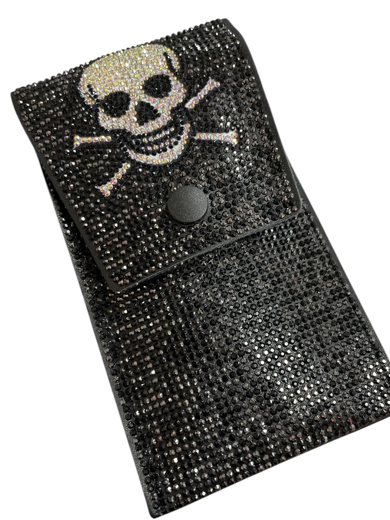 CHR61B BLACK SKULL TRAVEL MAKE UP BRUSH SET