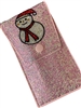 CHR62P PINK SNOWMAN TRAVEL MAKE UP BRUSH SET