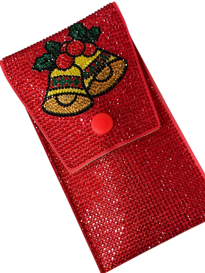 CHR64R SLEIGH BELLS RED TRAVEL MAKE UP BRUSH SET