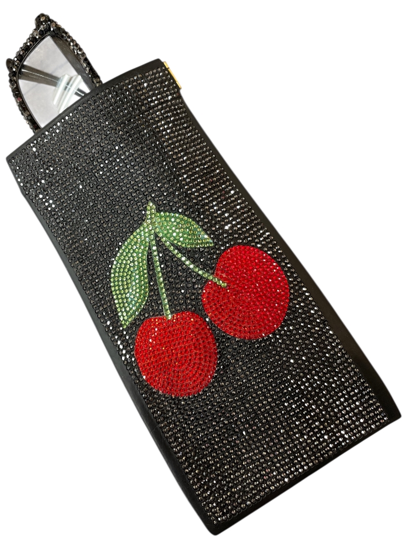 CHR70BK RED CHERRY BLACK SUNGLASSES BAG