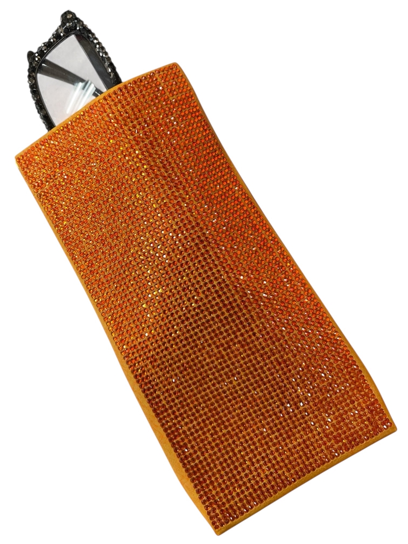 CHR72OR SOLID BLING ORANGE SUNGLASSES BAG