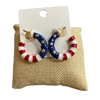 CIE2012  AMERICAN FLAG HOOPS EARRINGS