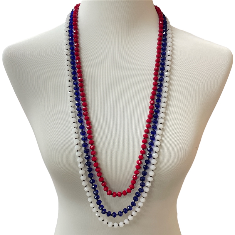 CN360B 36" 8MM  CRYSTAL NECKLACE