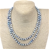 CN368BE 36" 8MM BABY BLUE MULTI CRYSTAL NECKLACE