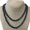 CN368CNY 36'' 8MM CLEAR  NAVY CRYSTAL NECKLACE