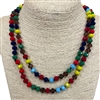 CN368MUI  36" 8MM MULTI COLOR  CRYSTAL NECKLACE