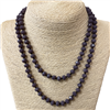 CN368MVE 36" 8MM DARK MAUVE CRYSTAL NECKLACE