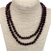 CN368PRM  36" 8MM DARK PURPLE METALLIC CRYSTAL NECKLACE