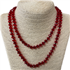 CN368RD 36" 8MM CLEAR RED CRYSTAL NECKLACE