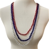 CN369 36" 8MM CLEAR  COLORS  CRYSTAL NECKLACE