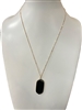 CN4199  SEMI-PRECIOUS STONE OVAL NECKLACE