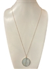 CN4213  SEMI-PRECIOUS STONE CIRCLE LONG NECKLACE