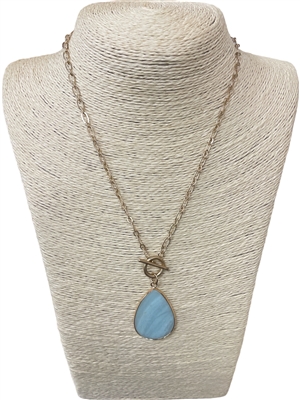 CN4244  NATURAL STONE SHORT NECKLACE