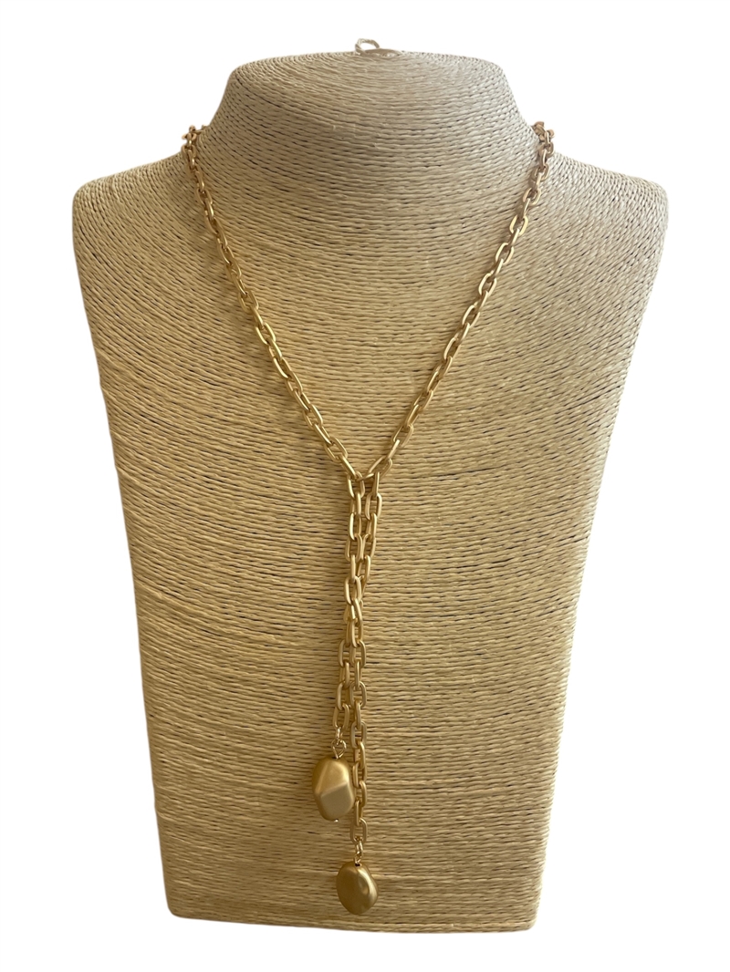 CN4412 LONG PEBBLE NECKLACE