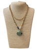 CN4418 CERAMIC SEA-SHELL BEADED 2 PCS NECKLACE SET