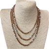 CN606BW 60'' 6MM CHAMPAGNE & WHITE MIX CRYSTAL NECKLACE