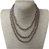 CN608CLP ''60'' 8MM CLEAR LIGHT PINK CRYSTAL NECKLACE