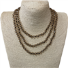 CN608CLS ''60'' 8MM  CLEAR CHAMPAGNE CRYSTAL NECKLACE