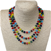 CN608MLT ''60'' 8MM MULTI COLOR CRYSTAL NECKLACE