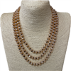 CN608NTL  ''60'' 8MM NATURAL CRYSTAL NECKLACE