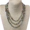 CN608OVM   ''60'' 8MM OLIVE MULTI CRYSTAL NECKLACE