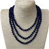 CN608RYB ''60'' 8MM ROYAL BLUE CRYSTAL NECKLACE