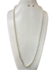 CNE6240 LONG  PEARL  SET NECKLACE