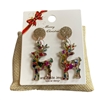 CR15  MULTI COLOR REINDEER EARRINGS